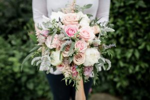 Daisy :ane Floral Design pale pink weddding bouquet