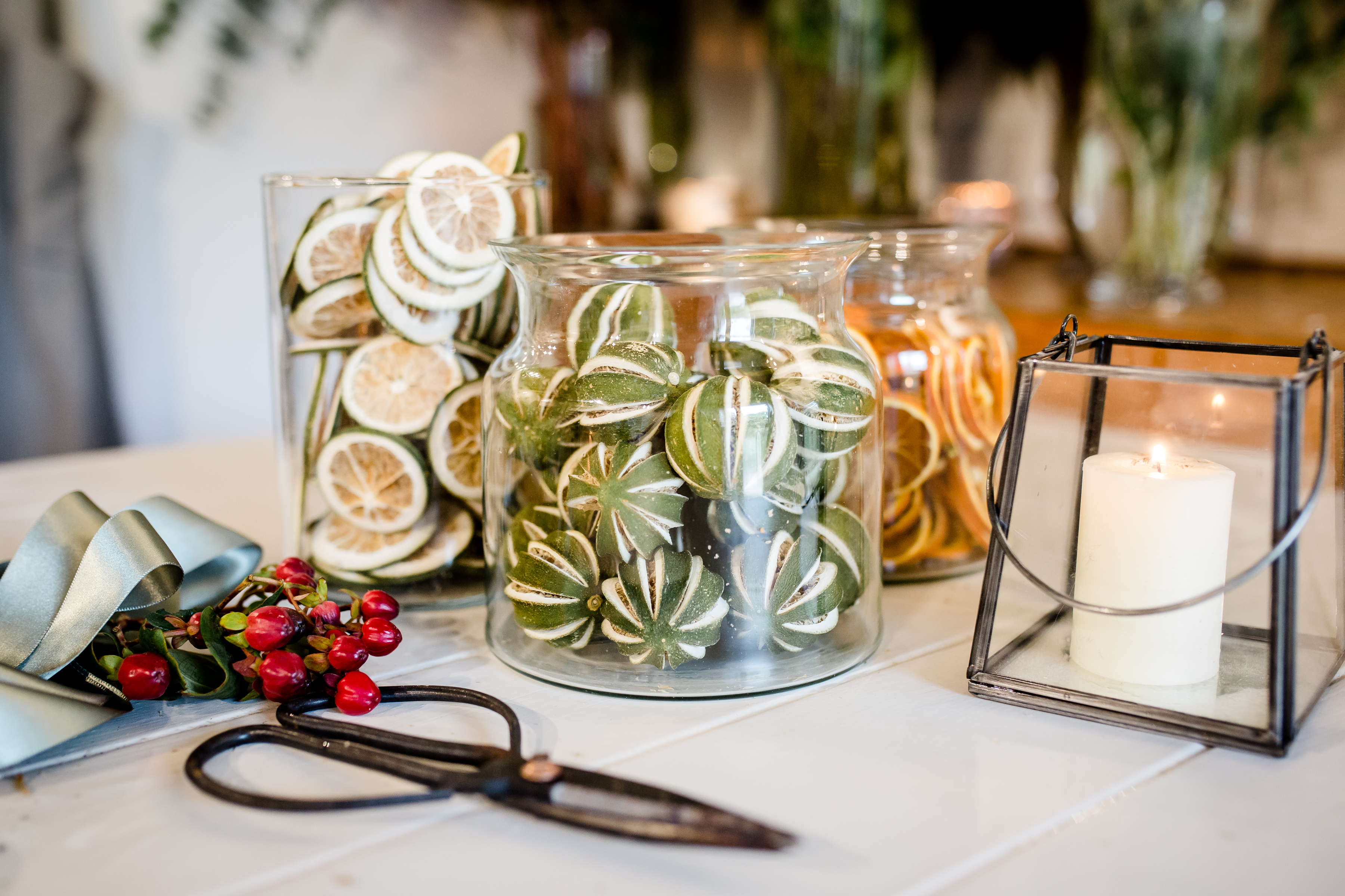 Dried fruit for handmade christmas wreath