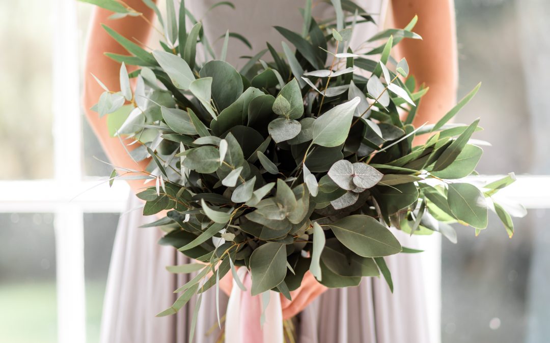 foliage-only wedding bouquet