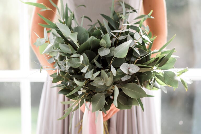 foliage-only wedding bouquet